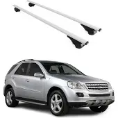 Omtec Dachträger Gepäckträger für Mercedes M Klasse W164 2006-2011 Metall Grau