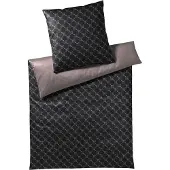 JOOP! Mako-Satin Bettwäsche Kissenbezug Cornflower Double I Größe 40x80 cm I Farbe 9 Shiny Black I Reine Baumwolle