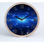 Tulup Holzuhr 20fi cm wanduhr - schwarze Spitzen - dreidimensionaler Hintergrund