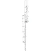 MUNK Günzburger Steigtechnik MUNK ortsfeste Steigleitern Aluminium eloxiert, 12,60m SH PG1