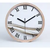 Tulup Holzuhr 30fi cm wanduhr - schwarze Spitzen - abstrakcjaale