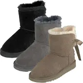 Mustang Damen Stiefeletten Warmfutter Boots Leder 1343-606, Größe:39 EU, Farbe:Schwarz