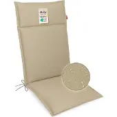 Kettler Herlag Hochlehner Gartenstuhlauflage Bea 120x50x4,5cm Champagner Wasserabweisend Fleckschutz