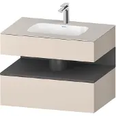 Duravit Einbauwaschtisch-Möbel-Set Qatego 80x55x60cm, gra m/ta m, Kon-WTU, B