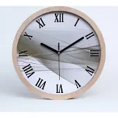 Tulup Holzuhr 20fi cm wanduhr - schwarze Spitzen - Abstraktion