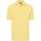 James & nicholson Hochwertiges Polohemd mit Armbündchen light-yellow, Gr. 3XL