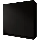 MargaretHadas24 Margaret Hadas24 Drehtürenschrank Goya 200 cm (schwarz) Kleiderschrank,, Push-to-Open, großer Stauraum, Regale, Kleiderstangen, modern