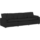 Syfax Modulares Sofa mit Kissen Schwarz