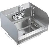OEM Handwaschbecken, langlebiger Edelstahl, auslaufsichere Armatur, Mit Baffle