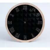 Tulup Holzuhr 30fi cm wanduhr - schwarze Spitzen - Abstraktion Hintergrund