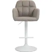 CLP Barhocker Natoma Stoff weiß taupe