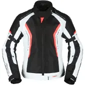 Modeka Khao Air Damen Motorrad Textiljacke, schwarz/grau/rot, 40