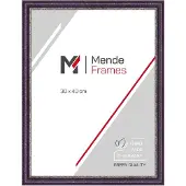 MendeFrames Holzrahmen Serie 810 Shabby-Chic 30x30 cm Museumsglas Violett