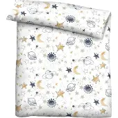 Biberna 0004645 Feinbiber-Bettwäsche color: weiss, size: 1x 100x135 cm + 1x 40x60 cm