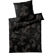 JOOP! Mako-Satin-Bettwäsche-Garnitur Paisley Farbe black Größe 135x200+80x80