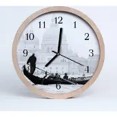 Tulup Holzuhr 30fi cm wanduhr - Stadt Venedig Boot