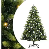 Syfax Künstlicher Klapp-Weihnachtsbaum mit 300 LEDs Grün 210 cm
