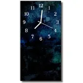 Tulup Glasuhr Wanduhr Küchenuhr Echt-Glas 30x60 Muster Schwarz