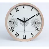 Tulup Holzuhr 25fi cm wanduhr - schwarze Spitzen - Löwenzahn