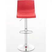 CLP 2er Set Barhocker Hoover Kunststoff chrom rot