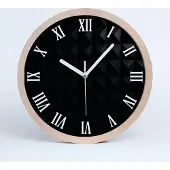 Tulup Holzuhr 25fi cm wanduhr - weiße Spitzen - Abstraktion Hintergrund