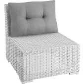 Sunnypillow Gartenkissen Rückenkissen für Rattanmöbel UV - beständig 70x40x12 cm Grau