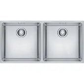 Franke Maris MRX 220-40-40, Bündiges Waschbecken, Quadratisch, Edelstahl, Edelstahl, 2 Becken, Quadratisch