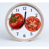 Tulup Holzuhr 30fi cm wanduhr - Tomaten Küche