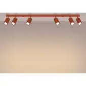 Licht-Erlebnisse Spot Aluminium verstellbar Ockerrot GU10 länglich Modern Strahler
