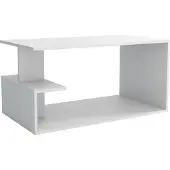 Masseno Couchtisch RICCARDO 90 cm Kaffetisch für Wohnzimmer Sofatisch Wohnzimmertisch Weiß