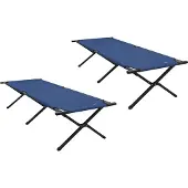 Syfax Klapp Schlafbett fürs Camping 2 pcs Blau 210 x 80 x 46 cm
