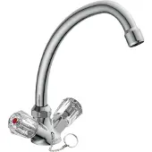 Schutte Küchenarmatur BRILLANT, Wasserhahn Küche mit schwenkbarem Auslauf, Mischbatterie Küche, Chrom
