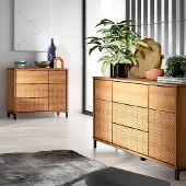 Lomadox Wohnzimmermöbel Set 2-teilig modern in Eiche FABRIANO-161