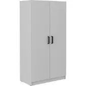 Masseno Drehtürenschrank MALTESA 80 cm Kleiderschrank Schlafzimmer Schrank 2-türig Grau
