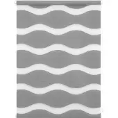 Lichtblick Duo Rollo Welle Klemmfix, ohne Bohren Grau, 80 cm, 80 cm x 220 cm (B x L) KDW.080.220.02