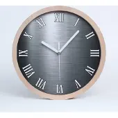 Tulup Holzuhr 30fi cm wanduhr - weiße Spitzen - Metall-Hintergrund