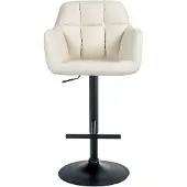 CLP Barhocker Natoma Kunstleder schwarz creme