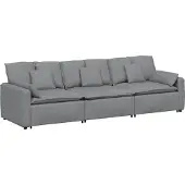 Syfax Modulares Sofa mit Kissen Hellgrau