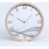 Tulup Holzuhr 30fi cm wanduhr - weiße Spitzen - abstrakcjaale