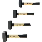 Vago-Tools 4 tlg Set Fäustelhammer 800/1250/1500/2000g Schlosserhammer Fäustel