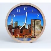 Tulup Holzuhr 20fi cm wanduhr - Stadtgebäude Stadt