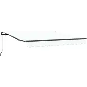 vidaXL Ausziehbare Markise Weiß 300 x 250 cm Polyester und Aluminium