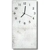 Tulup Glasuhr Wanduhr Küchenuhr Echt-Glas 30x60 Wand Weiß