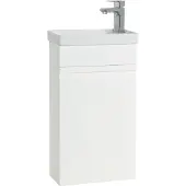 VCM 2-tlg Set | Waschplatz für Gäste WC | Gästebad | Waschtisch Toilette | grifflose Drehtüre | Badmöbel Badezimmer Set – Silora M hängend