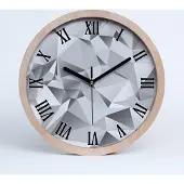 Tulup Holzuhr 30fi cm wanduhr - schwarze Spitzen - 3D-Abstraktion