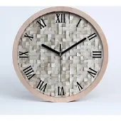 Tulup Holzuhr 25fi cm wanduhr - schwarze Spitzen - Holzwürfel