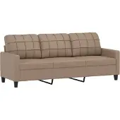 Syfax 3-Sitzer-Sofa Cappuccino-Braun 180 cm Kunstleder
