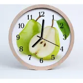 Tulup Holzuhr 30fi cm wanduhr - Birnen Frucht