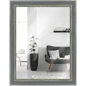 MendeFrames H640 Wandspiegel Shabby-Chic grau 30x90 cm