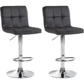 CLP 2er Set Barhocker Peru Samt chrom schwarz